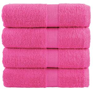 Premium tvättlappar 4 st rosa 30x30 cm 600 gsm 100% bomull