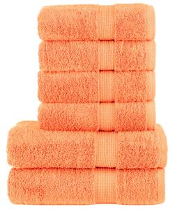 Premium handdukar 6 st orange 600 gsm 100% bomull