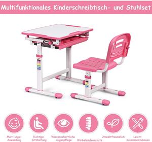 Tippbart barnskrivbord, ungdomsskrivbord, rosa
