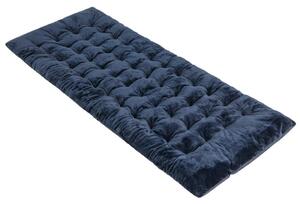 190 x 70 cm tältbäddsdyna i bomull 7 cm tjock madrass med 4 fästband blå