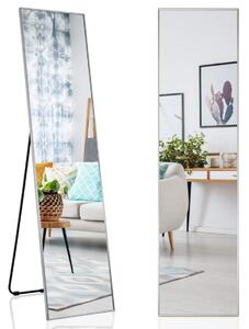 160 x 40 cm hellängdsspegel 2 i 1 stående spegel & väggspegel gjord av spricksäker glas silver