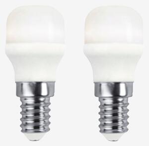 Globen Lighting - Ljuskälla E14 LED Päron Matt 1,5W 2-Pack - Vit - Ljuskällor & glödlampor - Från Homeroom