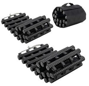 2-pack dragmattor för däck med väska nöddragningshjälp svart 61,5 x 21 x 2,8 cm