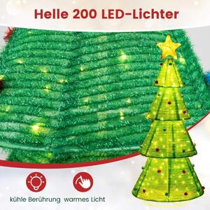 LED konstgjord julgran 190cm upplyst julgran med 200 LED-lampor