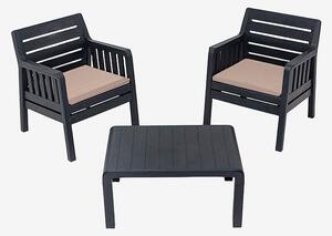 Hanah Home - Trädgård loungeset Logan - Grå - Loungemöbler - Från Homeroom
