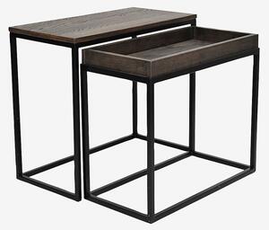 Nordic Furniture Group - Sidobord Duett set om 2 - Brun - Soffbord - Från Homeroom