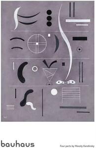 Poster, Affisch Wassily Kandinsky - Bauhaus Four Parts, (91.5 x 61 cm)