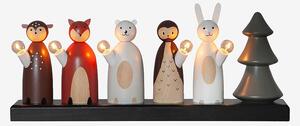 Star Trading - Ljusstake Forest Friends 19cm - Flerfärgad - Adventsljusstakar - Från Homeroom