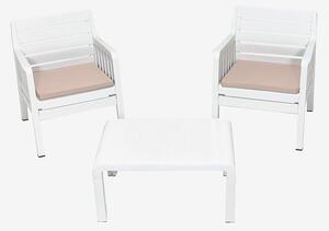 Hanah Home - Trädgård loungeset Logan - Vit - Loungemöbler - Från Homeroom