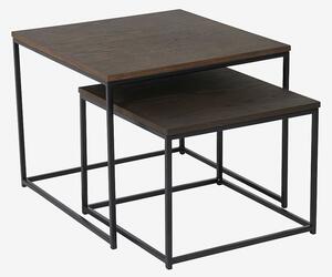 Nordic Furniture Group - Sidobord set Duett, fyrkant - Brun - Småbord - Från Homeroom