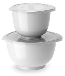 Rosti - Margrethe set 4 delar 1,5 och 3 L med tillhörande lock vit - Bunkar och skålar - Vit - Plast