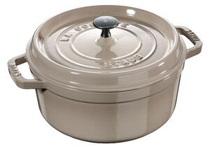 Staub La Cocotte Gryta 22 cm / 2,5 l, Rund, Sesam, Gjutjärn