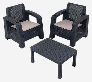 Hanah Home - Trädgård loungeset Olympos - Grå - Loungemöbler - Från Homeroom