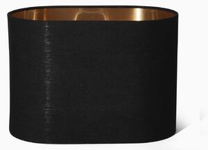 Lampskärm Tsar 30cm svart linne med guld insida