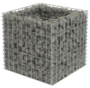 Planteringsgabion upphöjd galvaniserat stål 50x50x50 cm