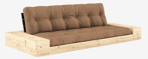Karup Design - Base Bäddsoffa m. 2 sidolådor Tre sittplatser - Brun - Bäddsoffor - Från Homeroom