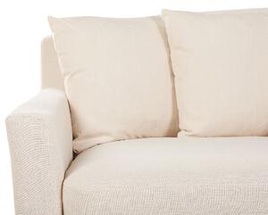 Sofföverdrag Beige Polyester för 3-Sits Soffa Rektangulärt Beliani