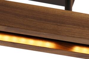 Landstaklampa trä inkl. LED 3-stegs dimbar - Holz