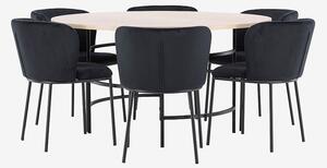 Venture Home - Matbord Copenhagen med Edina-stol - Svart - Matgrupper - Från Homeroom