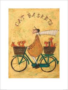 Konsttryck Sam Toft - Cat Baskets, (30 x 40 cm)