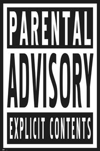 Poster, Affisch Parental Advisory - Vertical, (61 x 91.5 cm)