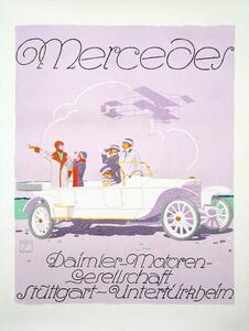 Fotografi Poster Mercedes, 1912, Hohlwein, Ludwig, (30 x 40 cm)