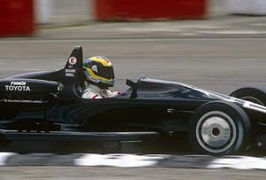 Fotografi Rickard Rydell in a Toyota racing in a Formula Two race