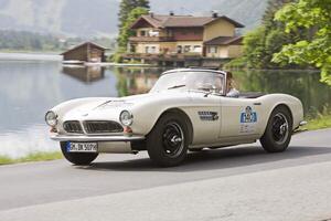 Fotografi BMW 507 constructed in 1955, Kitzbuehel Alps Ralley 2008, Austria, Europe
