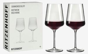 Ritzenhoff - Rödvinsglas Sonnenschliff 2-pack - Transparent - Vinglas - Från Homeroom