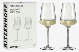 Ritzenhoff - Vitvinsglas Sonnenschliff 2-pack - Transparent - Vinglas - Från Homeroom