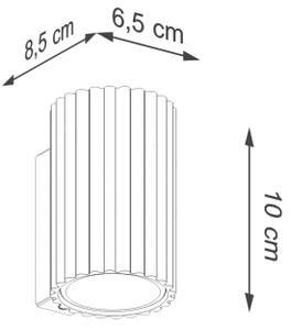 Sollux SL.1654 - Vägglampa KARBON 1xGU10/10W/230V röd