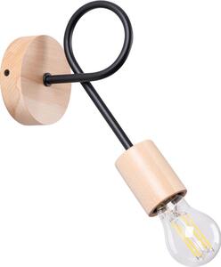 Sollux SL.1476 - Vägglampa EMBER 1xE27/15W/230V svart/beige/bok