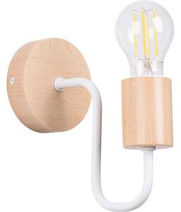 Sollux SL.1664 - Vägglampa TIMBO 1xE27/15W/230V vit/beige/bok