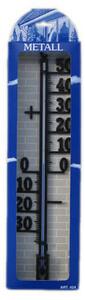 Analog utetermometer i metall, 42 cm lång