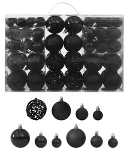 Julgranskulor 100 delar svart