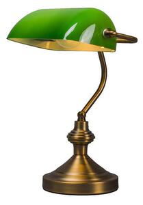 Smart klassisk bordslampa brons med grönt glas inkl Wifi A60 - Banker