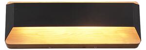 Vägglampa svart 35 cm inkl LED 3-stegs dimbar - Tyko