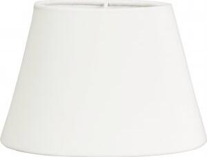 Oval Sammet lampskärm - Vit - 20 cm