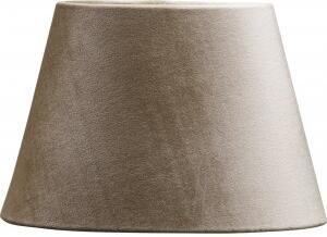 Oval Sammet lampskärm - Beige - 20 cm