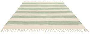 Bomull stripe Matta - Mintgrön 160x230