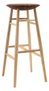 HEM - Drifted Bar Stool Dark Cork/Oak - Barstolar - Lars Beller Fjetland - Träfärgad - Naturmaterial/Trä