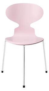Fritz Hansen - Myran 3100 färgad askfanér stålstativ krom pale pink - Matstolar - Arne Jacobsen - Rosa - Metall/Trä