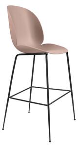 Gubi - Beetle Bar Chair Un-upholstered, Conic Base Black, Sweet Pink Shell, - Barstolar - GamFratesi - Rosa - Metall/Plast