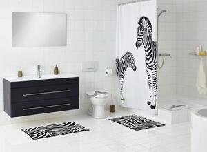 RIDDER Badmatta Zebra 54x54 cm vit och svart