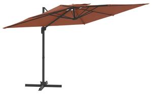 Frihängande parasoll med ventilation terrakotta 400x300 cm