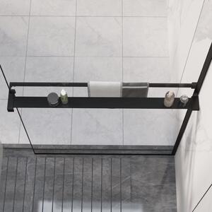 Duschhylla för duschvägg svart 90 cm gjuten aluminium