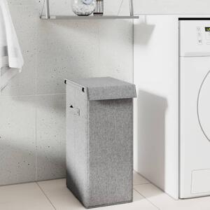 Vikbar tvättkorg grå 26x34,5x59,5 cm konstlinne