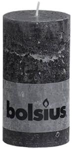 Bolsius Blockljus 130x68 mm antracit 6-pack