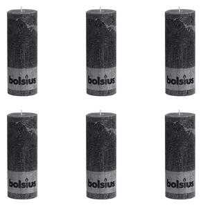Bolsius Blockljus 190x68 mm antracit 6-pack