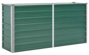 Odlingslåda upphöjd galvaniserat stål 160x40x77 cm grön